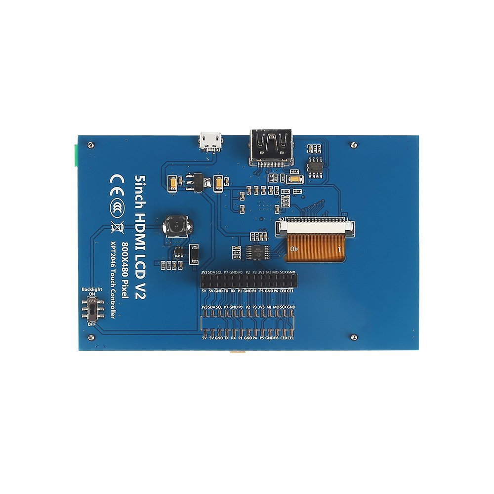 5インチ800x480 HDMI LCDタッチ•ディスプレイ、ラズベリー•パイ用-06