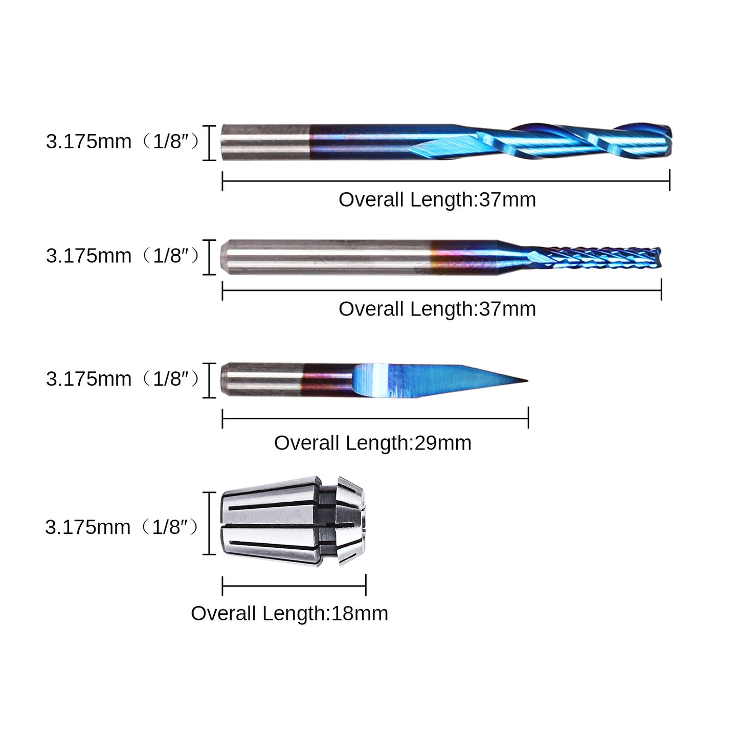 Genmitsu CNC Router Bits Basic Kit