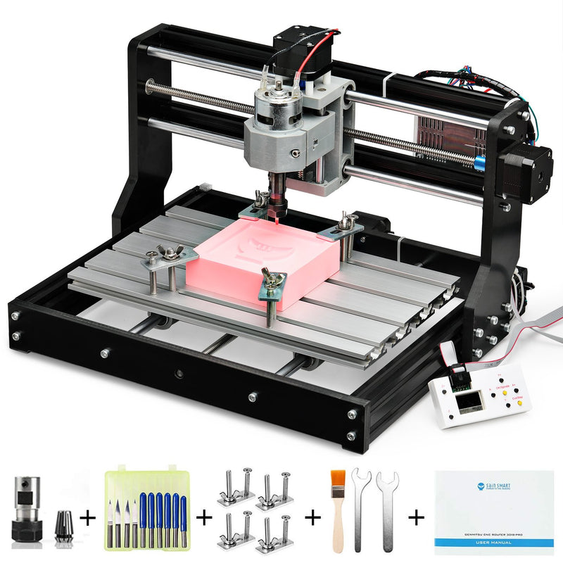 オフ・ライン・コントローラー・モジュール付きcnc キットcnc 自作 cnc キット篆刻 cnc ルーター/cnc router/cnc  machine/milling machine/彫刻 機/SainSmart Genmitsu CNCルーター3018-PRO DIYキット -  SainSmart Japan